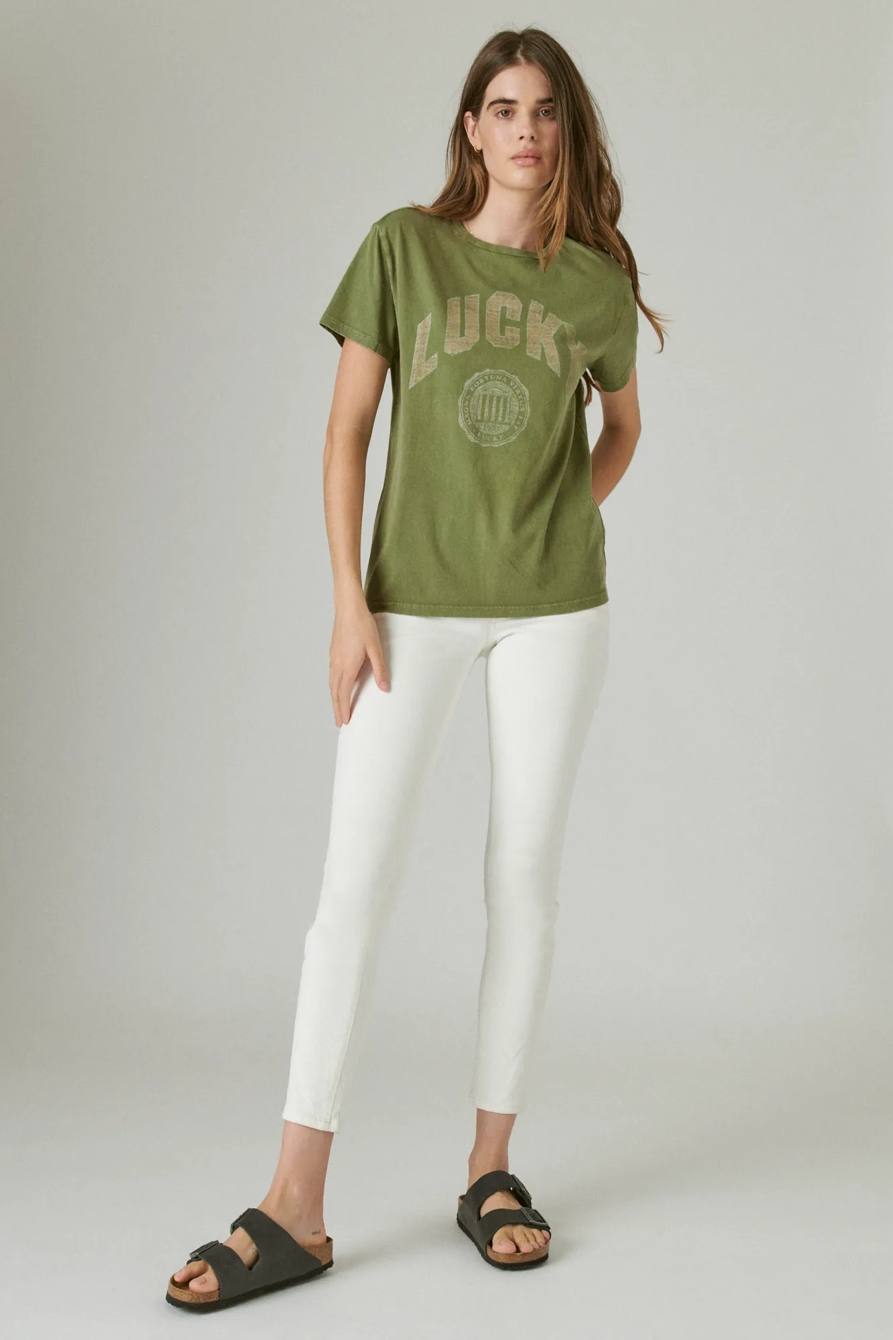 LUCKY BRAND LOGO BOYFRIEND GRAPHIC CREW, image 2