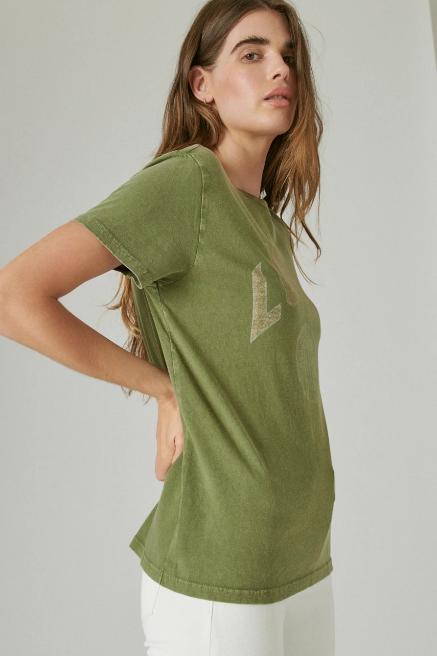 LUCKY BRAND LOGO BOYFRIEND GRAPHIC CREW, image 3