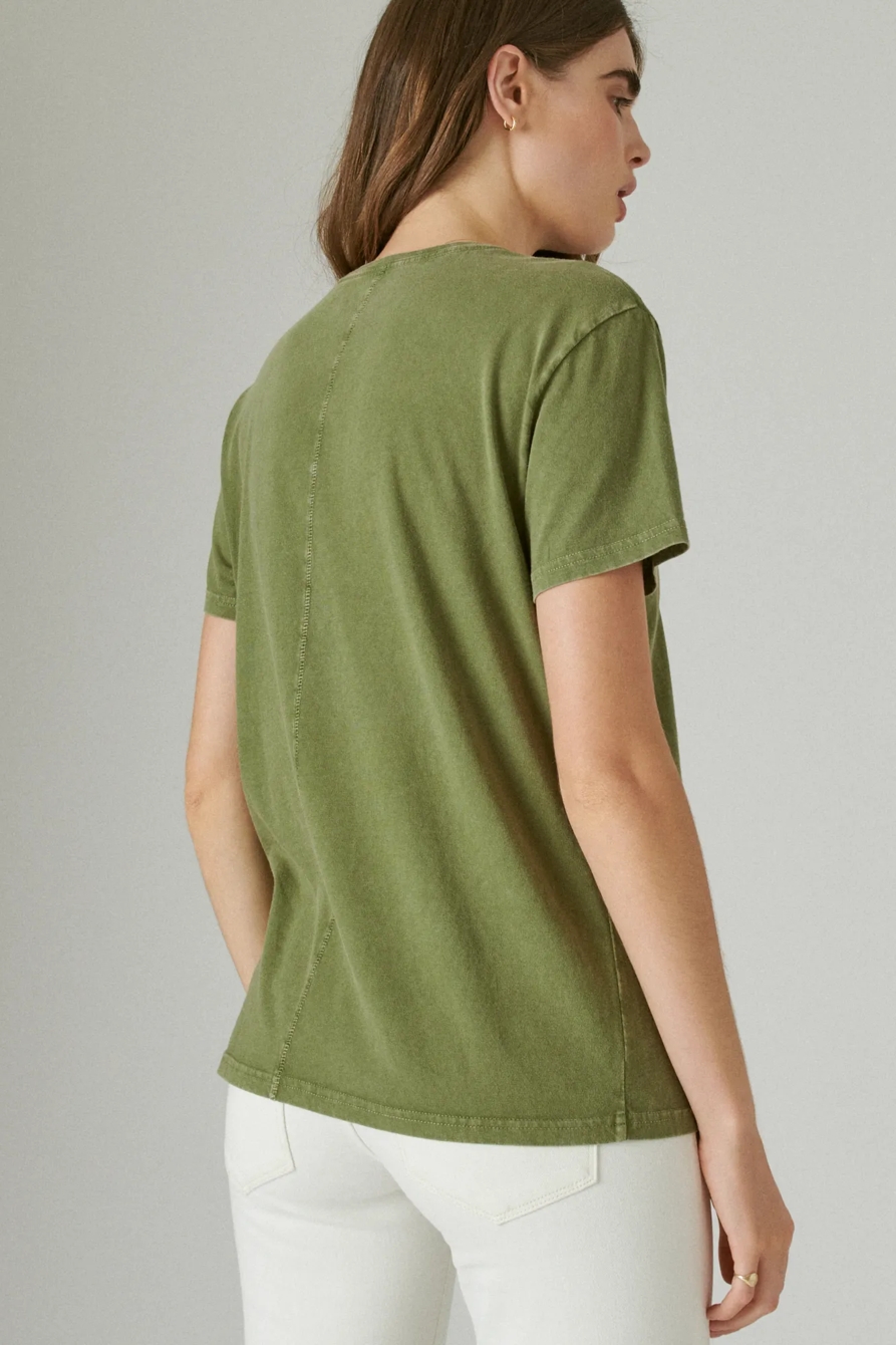 LUCKY BRAND LOGO BOYFRIEND GRAPHIC CREW, image 4