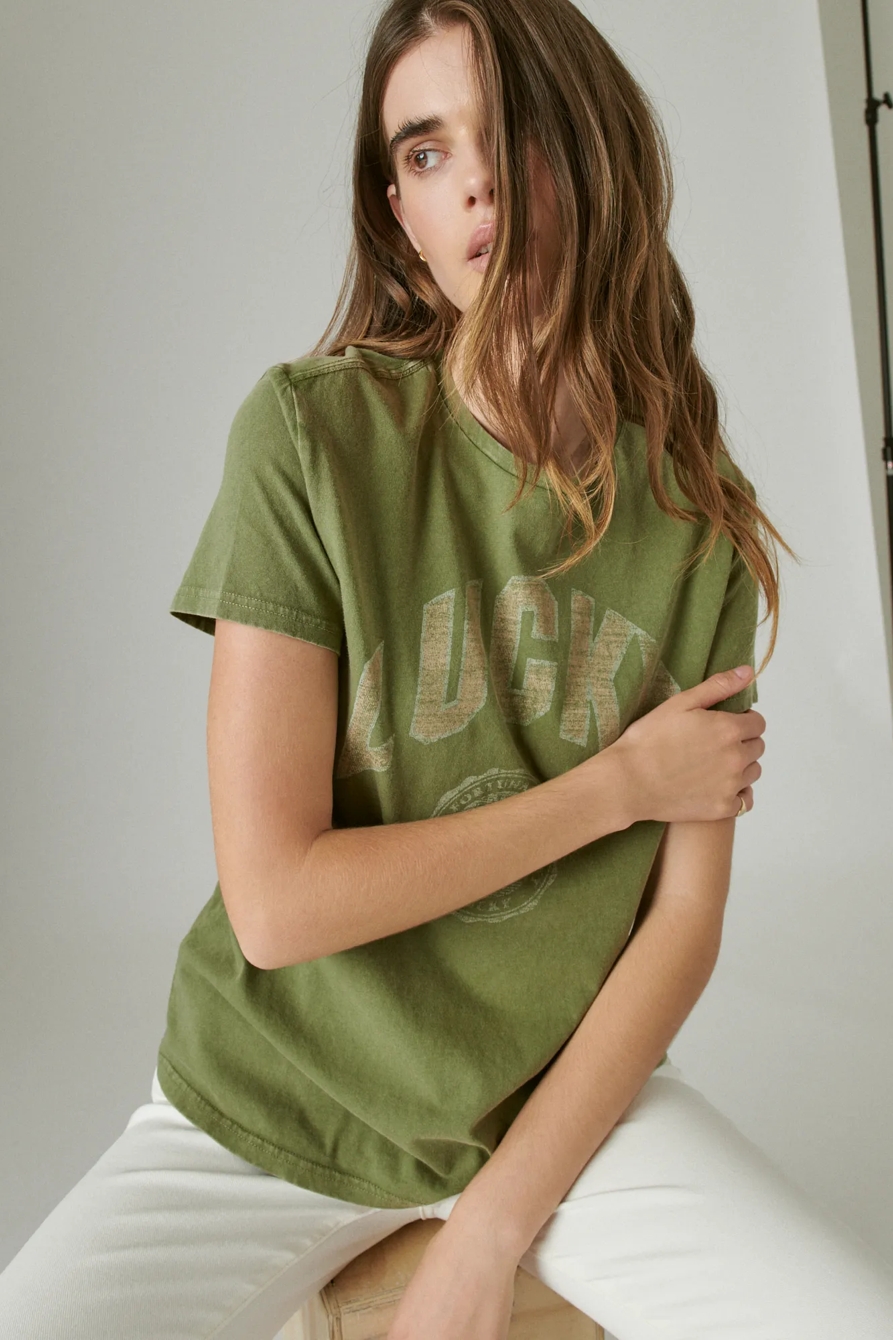 LUCKY BRAND LOGO BOYFRIEND GRAPHIC CREW, image 6