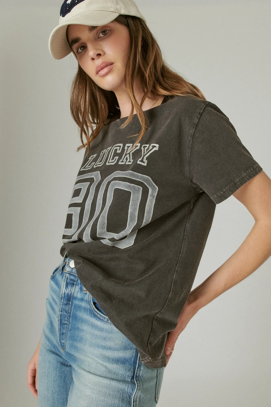 LUCKY BRAND LOGO BOYFRIEND GRAPHIC CREW, image 3