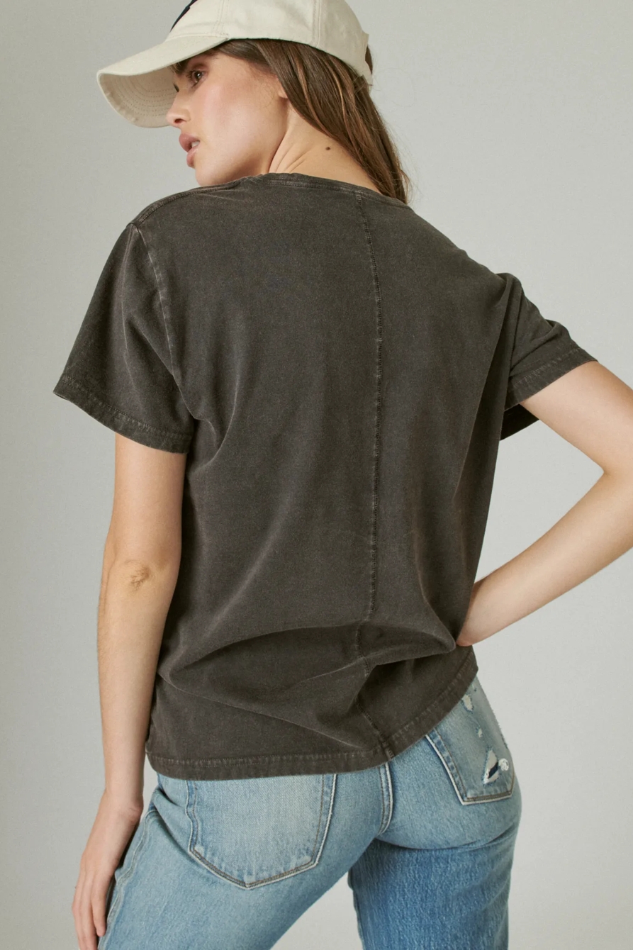 LUCKY BRAND LOGO BOYFRIEND GRAPHIC CREW, image 4