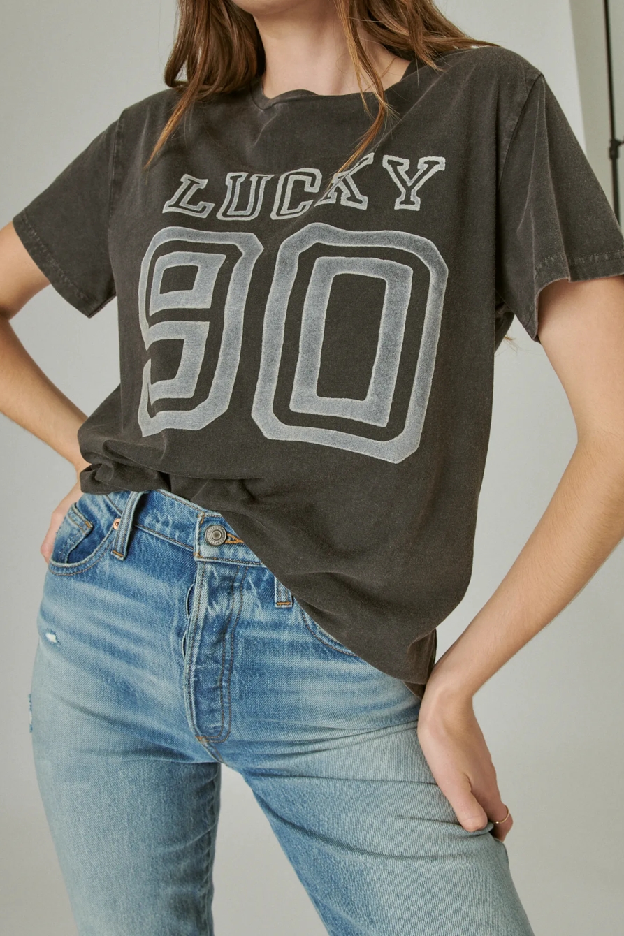 LUCKY BRAND LOGO BOYFRIEND GRAPHIC CREW, image 5