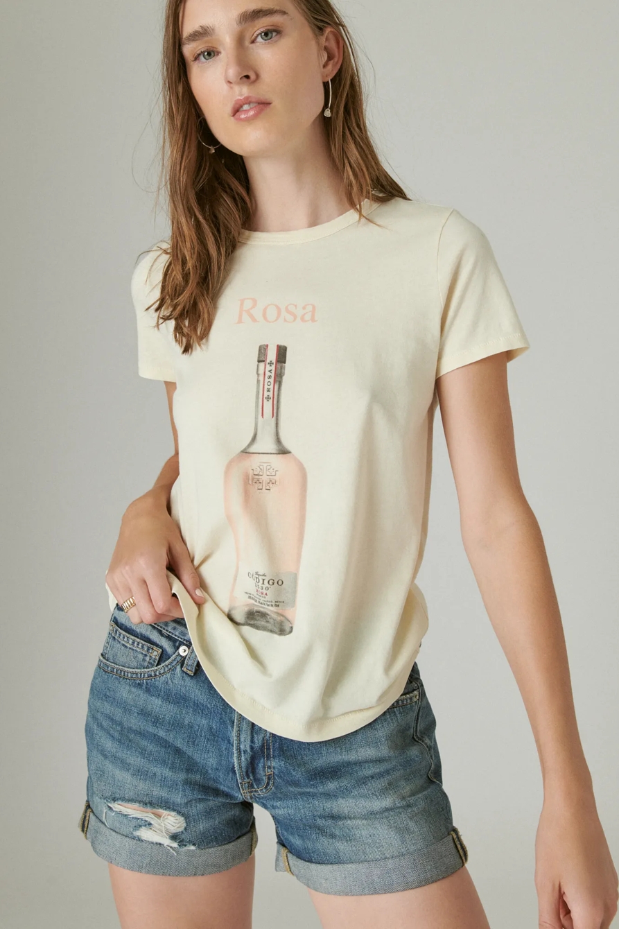 CODIGO 1530 X LUCKY BRAND ROSA CLASSIC GRAPHIC TEE, image 1