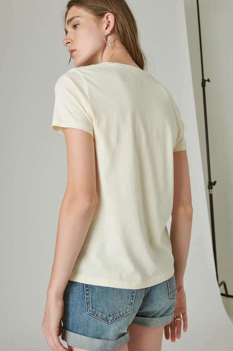CODIGO 1530 X LUCKY BRAND ROSA CLASSIC GRAPHIC TEE, image 4