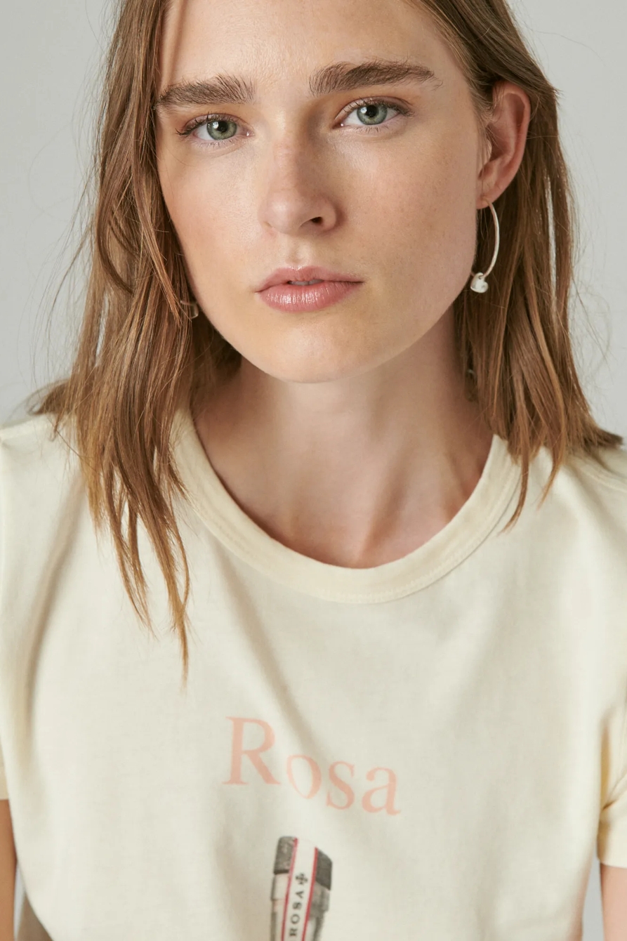 CODIGO 1530 X LUCKY BRAND ROSA CLASSIC GRAPHIC TEE, image 6