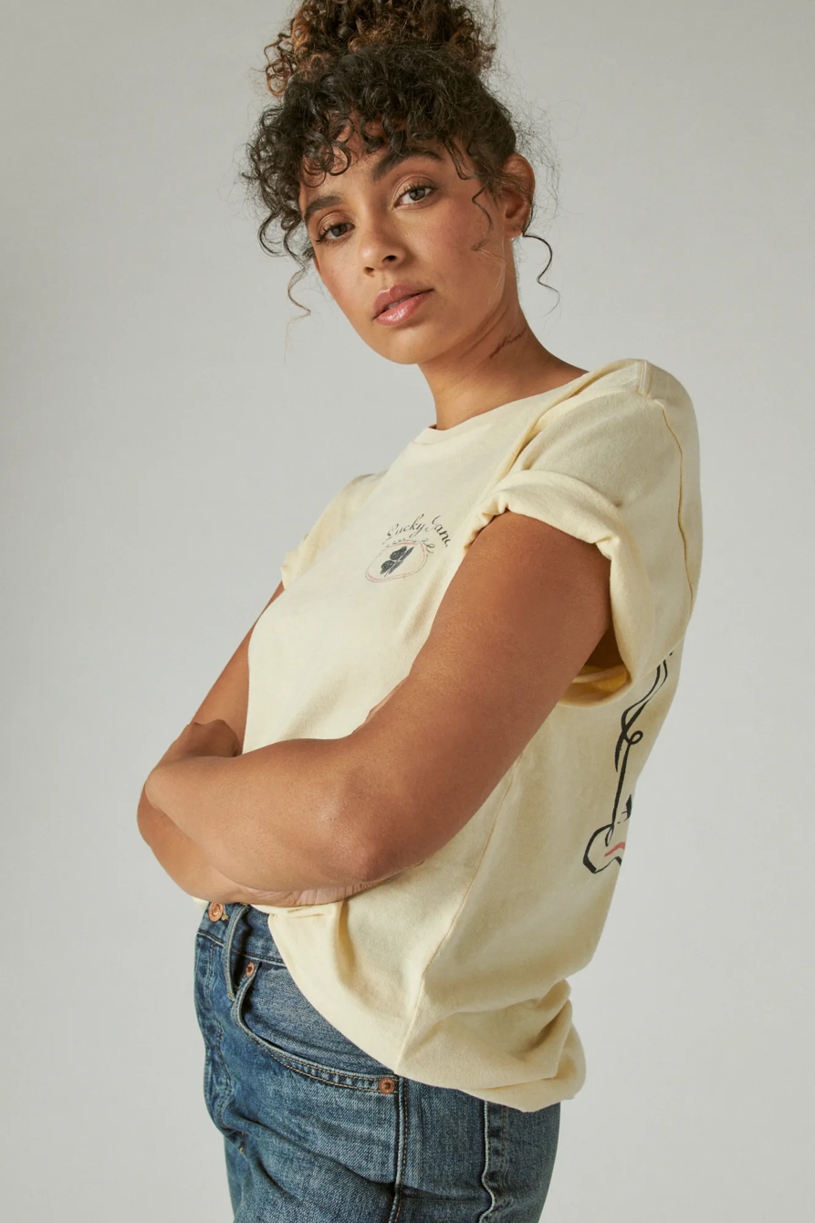 LUCKY CLASSIC LOGO BOYFRIEND TEE, image 3