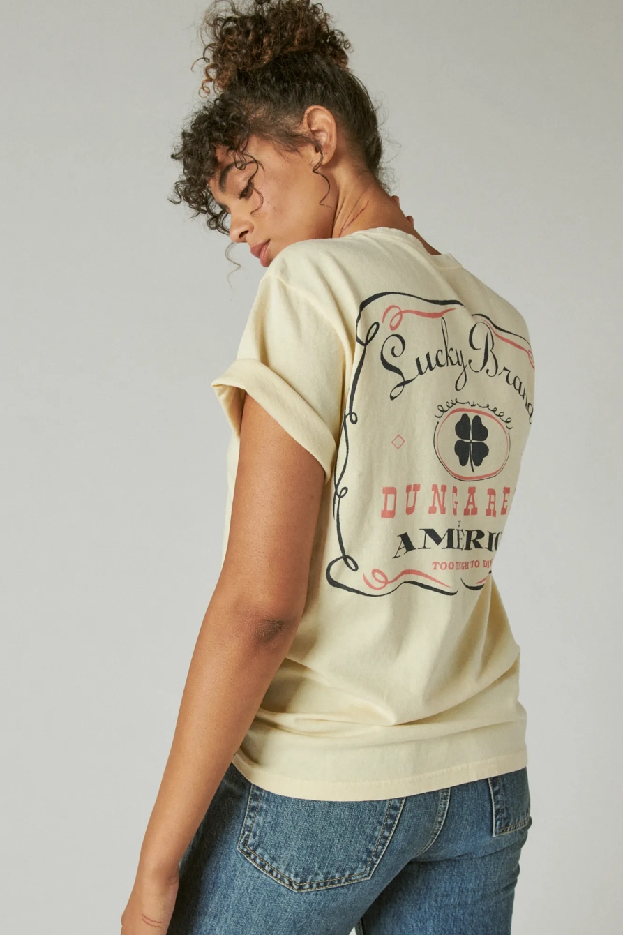 LUCKY CLASSIC LOGO BOYFRIEND TEE, image 4