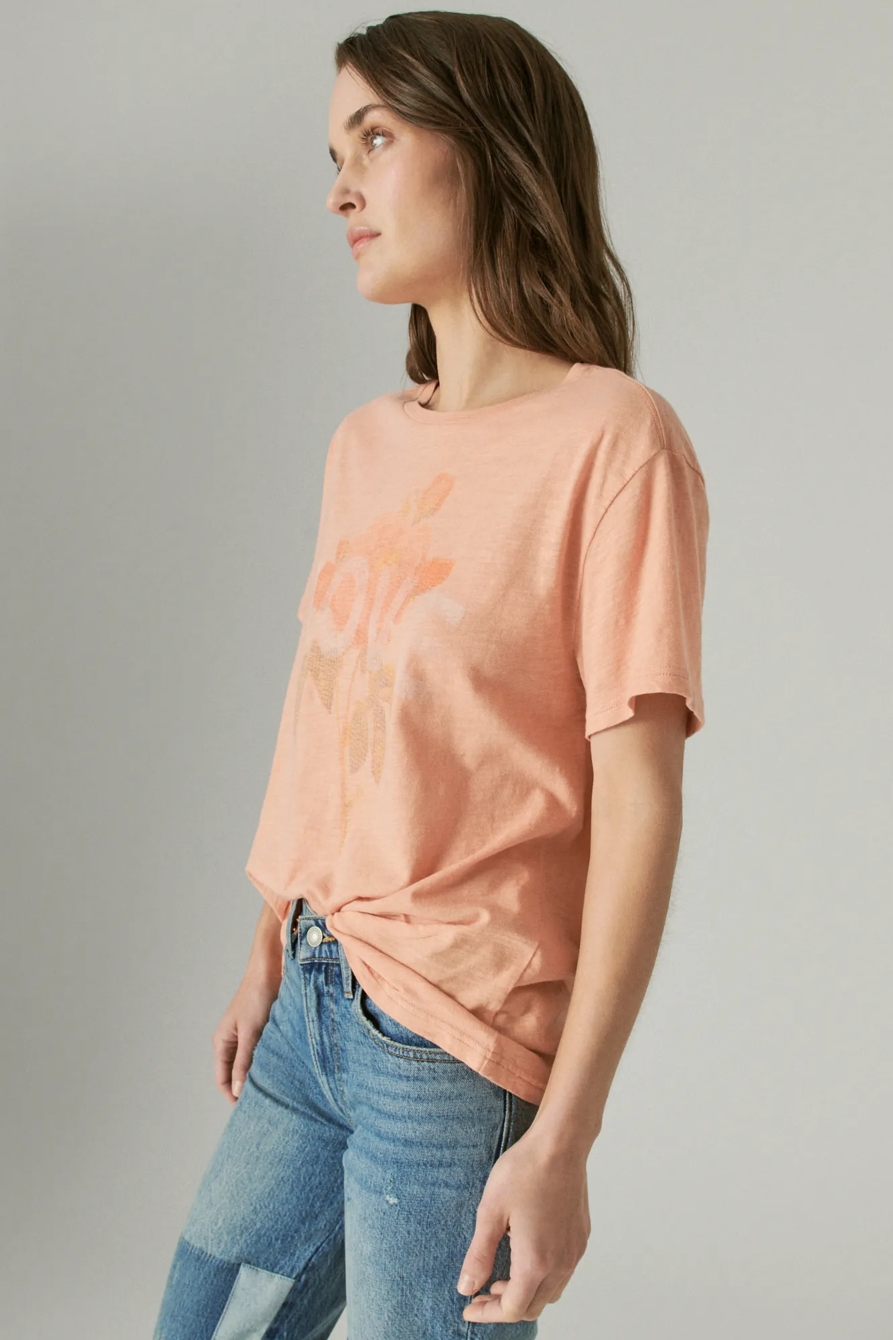 LOVE FLORAL BOYFRIEND TEE, image 3