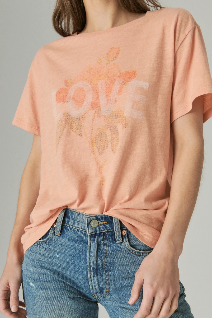 LOVE FLORAL BOYFRIEND TEE, image 5