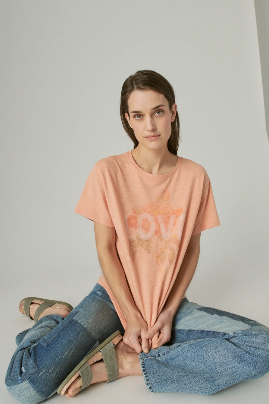 LOVE FLORAL BOYFRIEND TEE, image 6