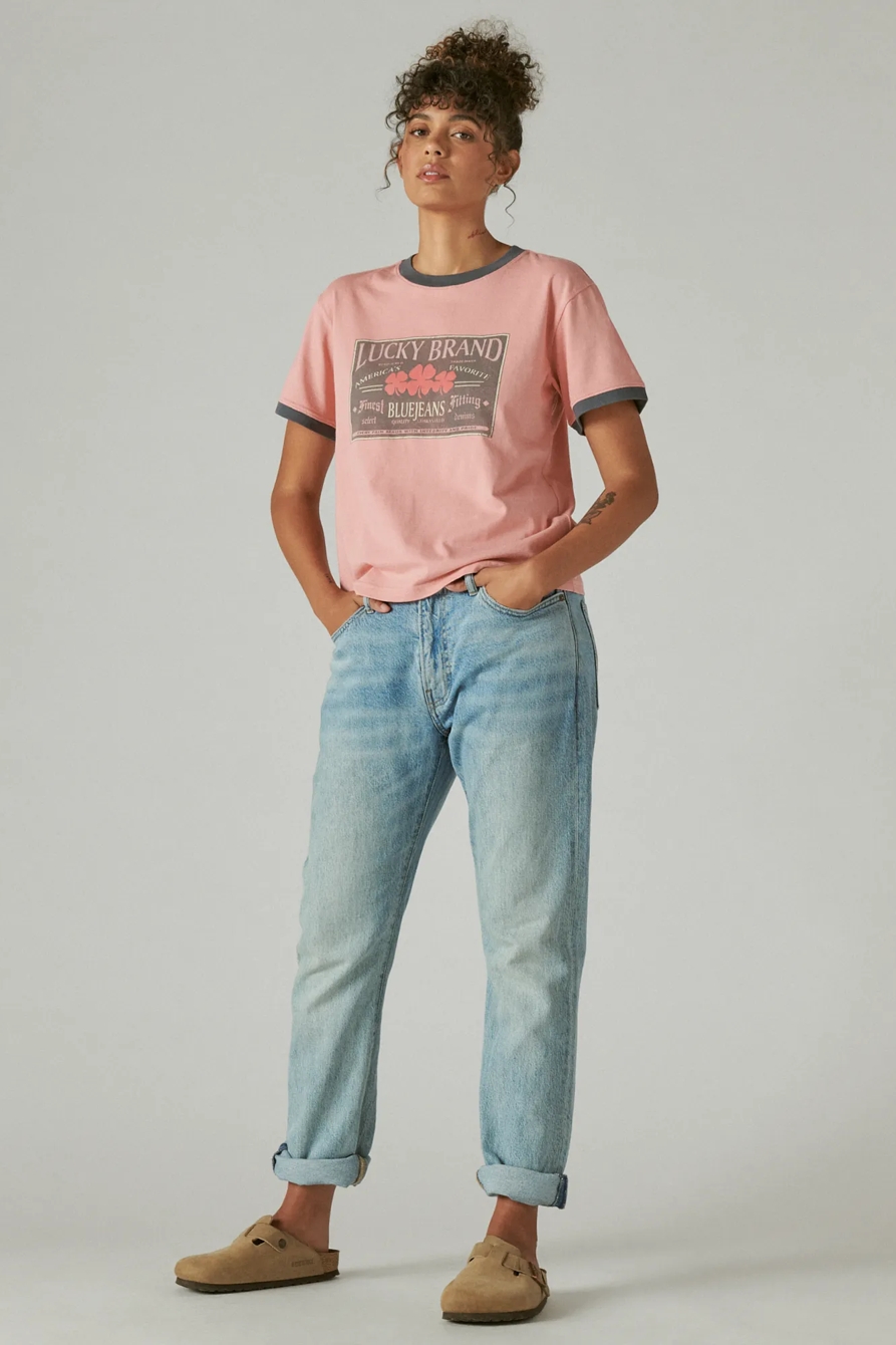 LUCKY HOLDING SHAPE BOXY RINGER TEE, image 2