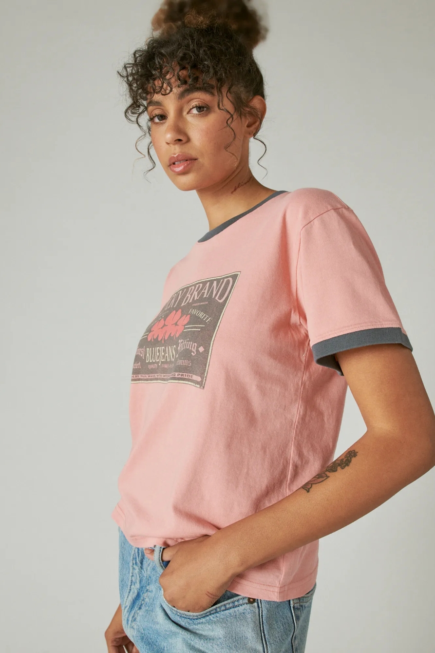 LUCKY HOLDING SHAPE BOXY RINGER TEE, image 3