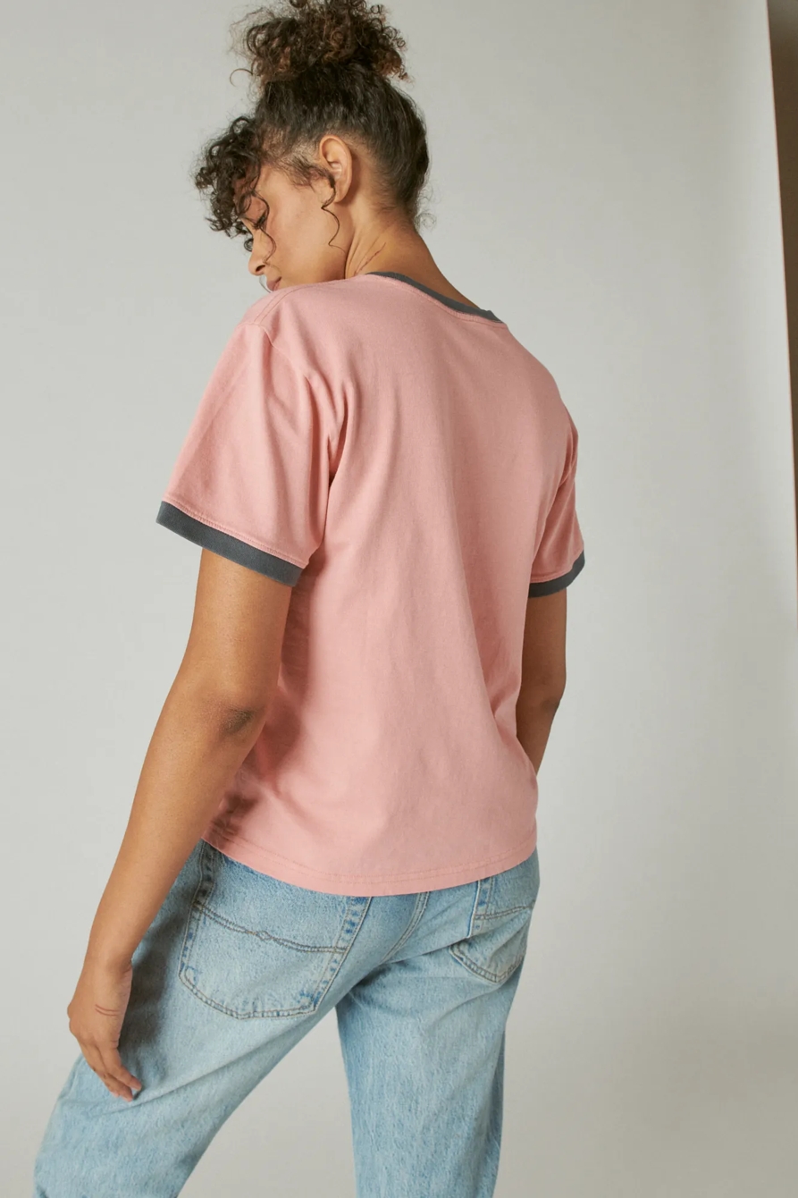 LUCKY HOLDING SHAPE BOXY RINGER TEE, image 4