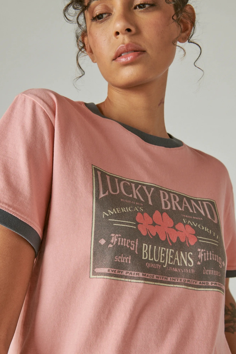 LUCKY HOLDING SHAPE BOXY RINGER TEE, image 5