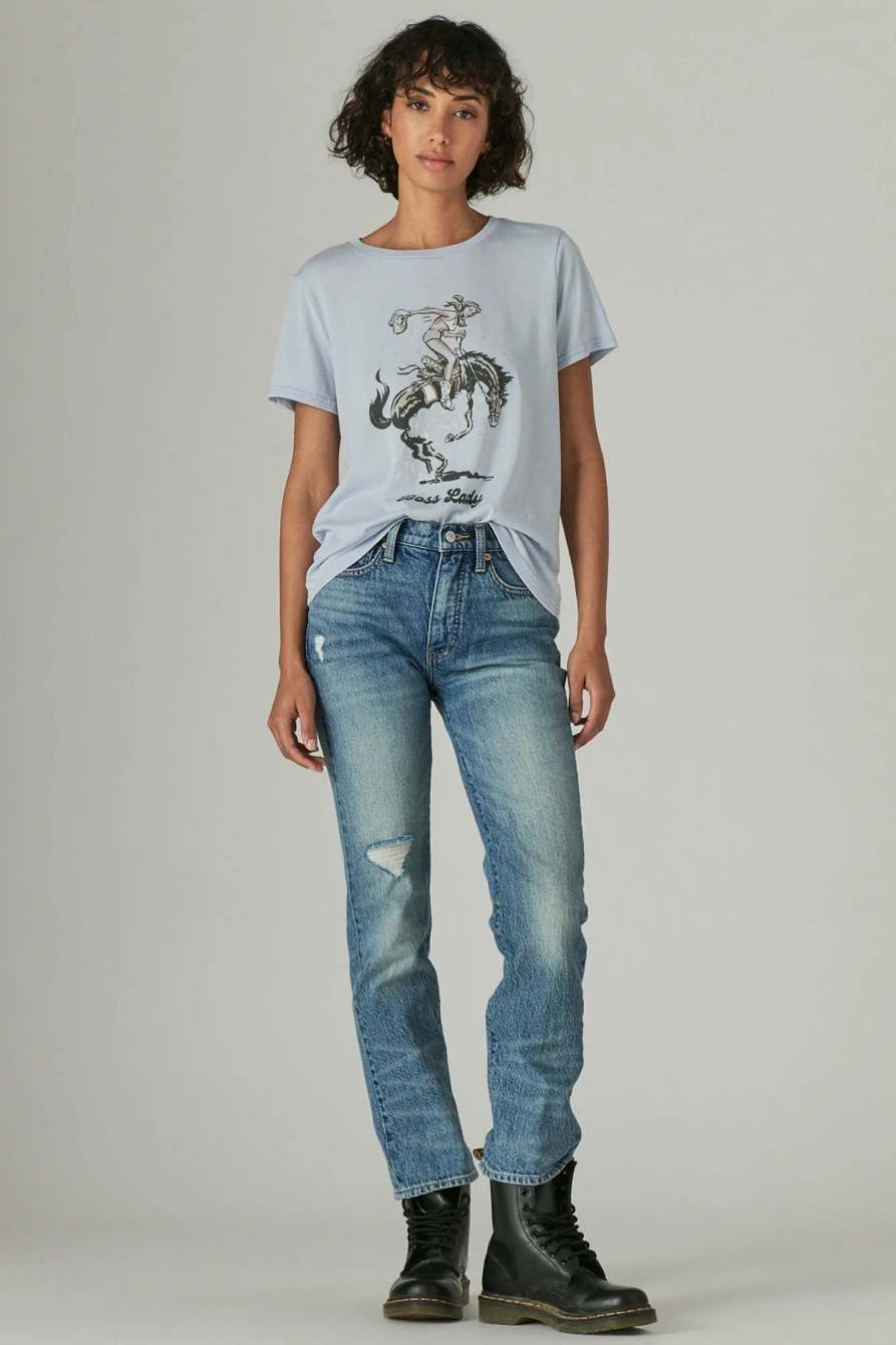 BOSS LADY CLASSIC CREW TEE, image 2