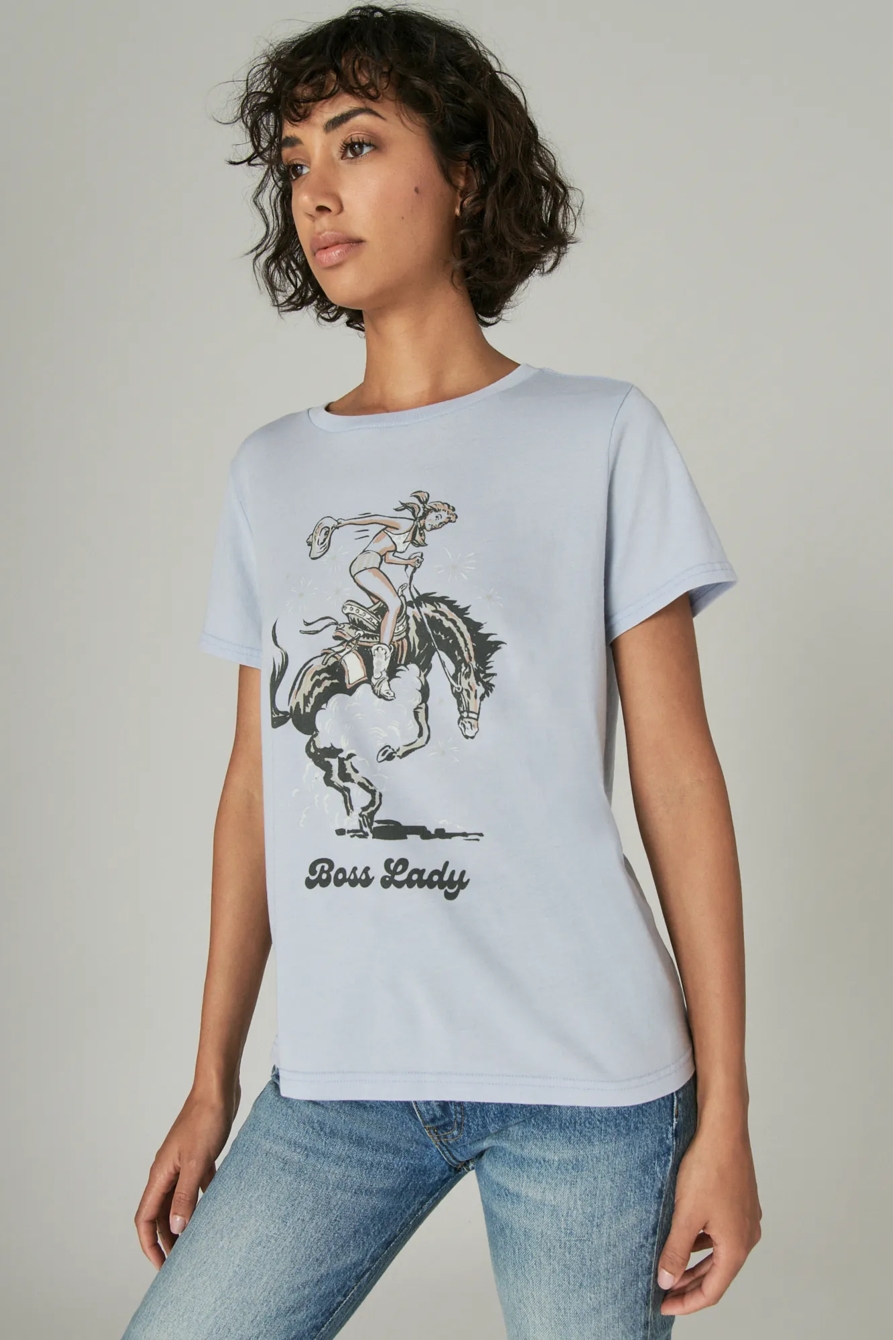 BOSS LADY CLASSIC CREW TEE, image 3