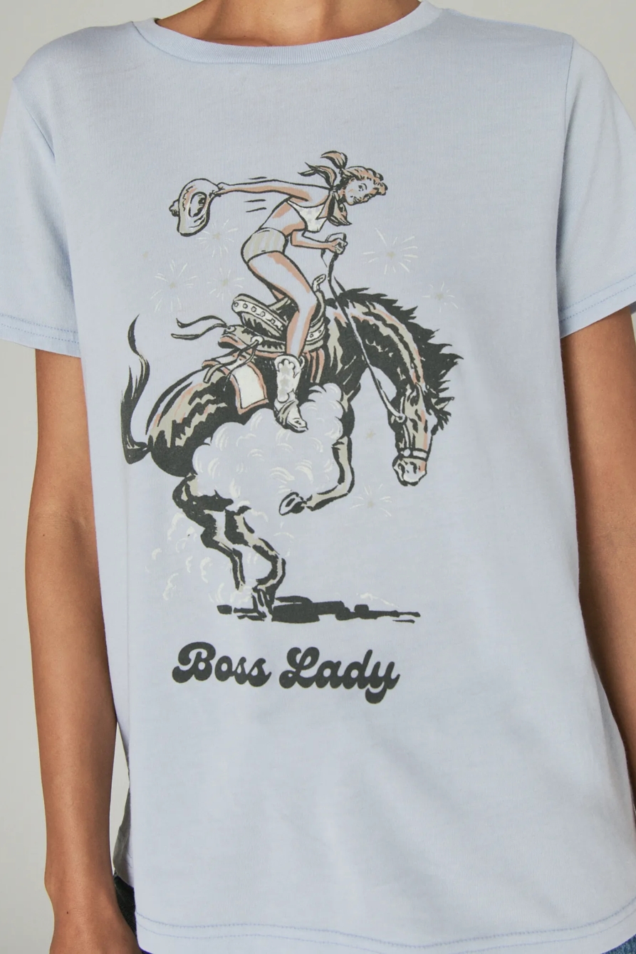 BOSS LADY CLASSIC CREW TEE, image 5