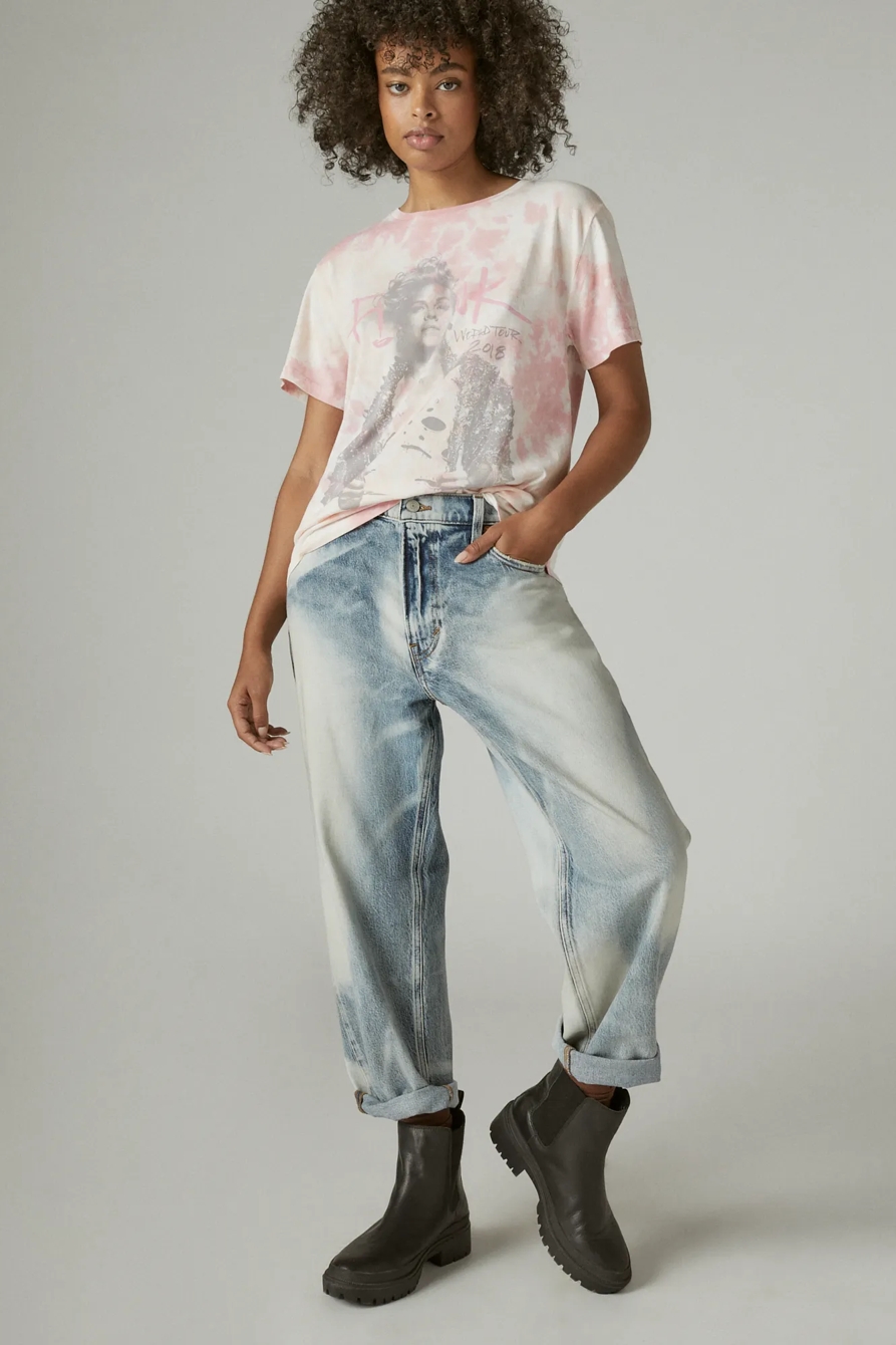 PINK BOYFRIEND TIE DYE CONCERT TEE, image 2