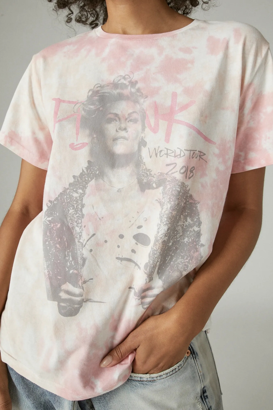PINK BOYFRIEND TIE DYE CONCERT TEE, image 5