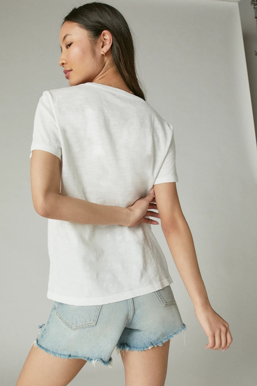 LUCKY SCRIPT CLASSIC CREW TEE, image 3