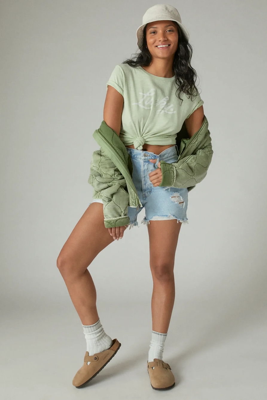 LUCKY SCRIPT CLASSIC CREW TEE, image 3