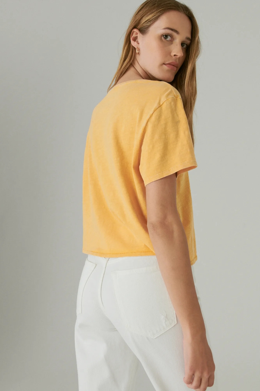 LUCKY YOU STENCIL CROP TEE, image 3