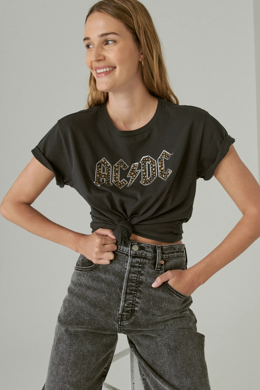 ACDC STUDS BOYFRIEND TEE, image 3
