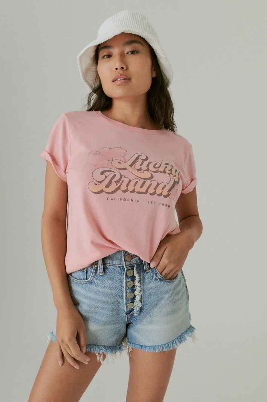 LUCKY HIBISCUS CLASSIC CREW TEE, image 2