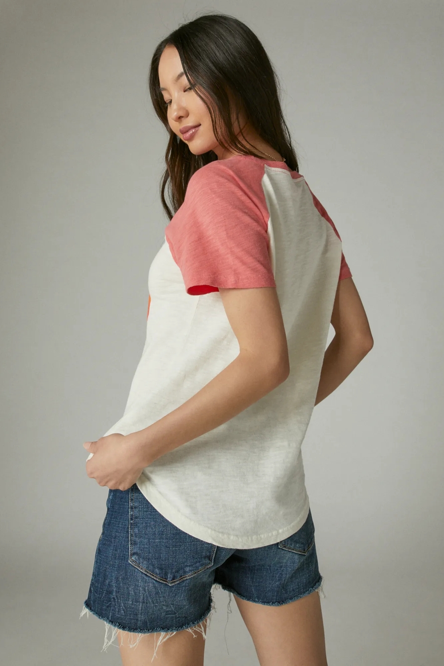 SURE THING COKE RAGLAN CREW TEE, image 2
