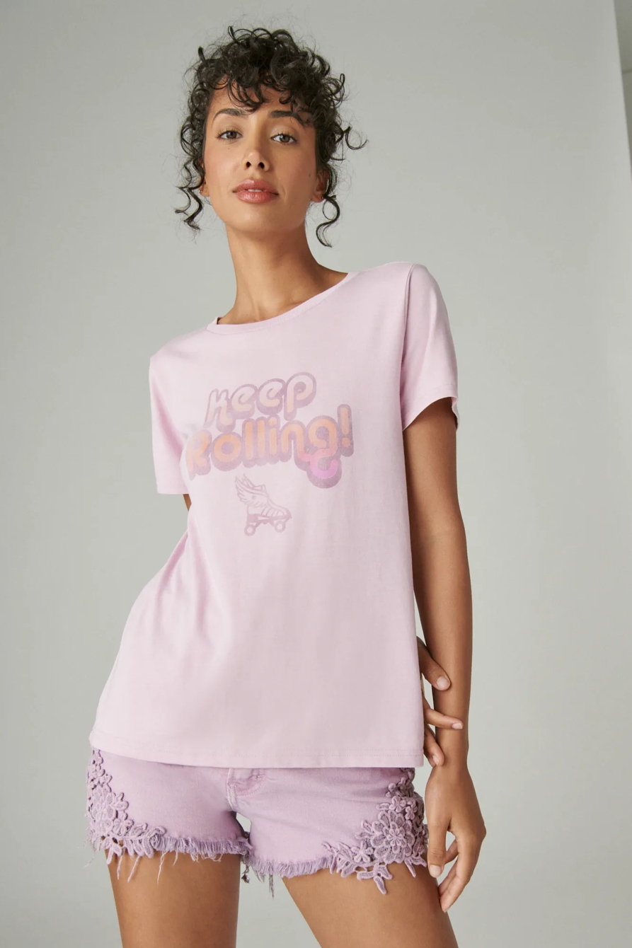 KEEP ROLLING CLASSIC CREW TEE, image 2