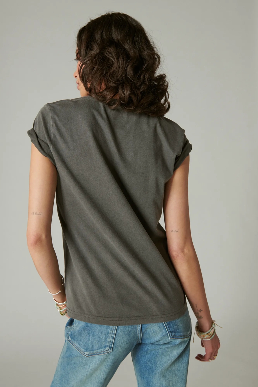 FLORAL EMBROIDERED CLASSIC CREW TEE, image 3