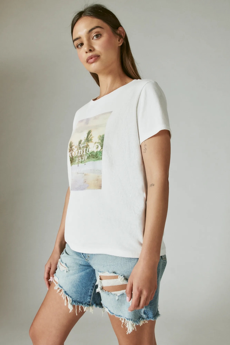 CODIGO 1530 X LUCKY BRAND PALMS PHOTO CLASSIC CREW TEE, image 4