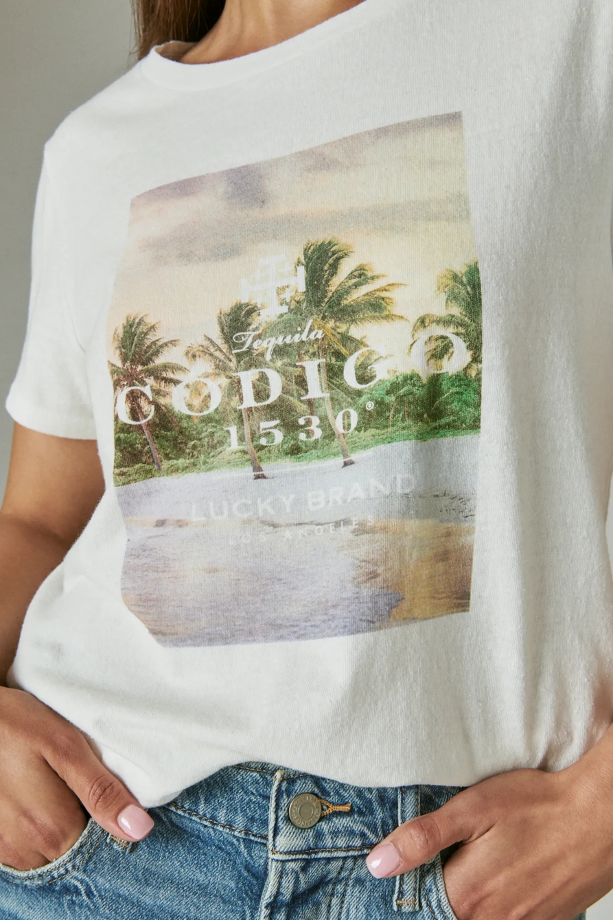 CODIGO 1530 X LUCKY BRAND PALMS PHOTO CLASSIC CREW TEE, image 6