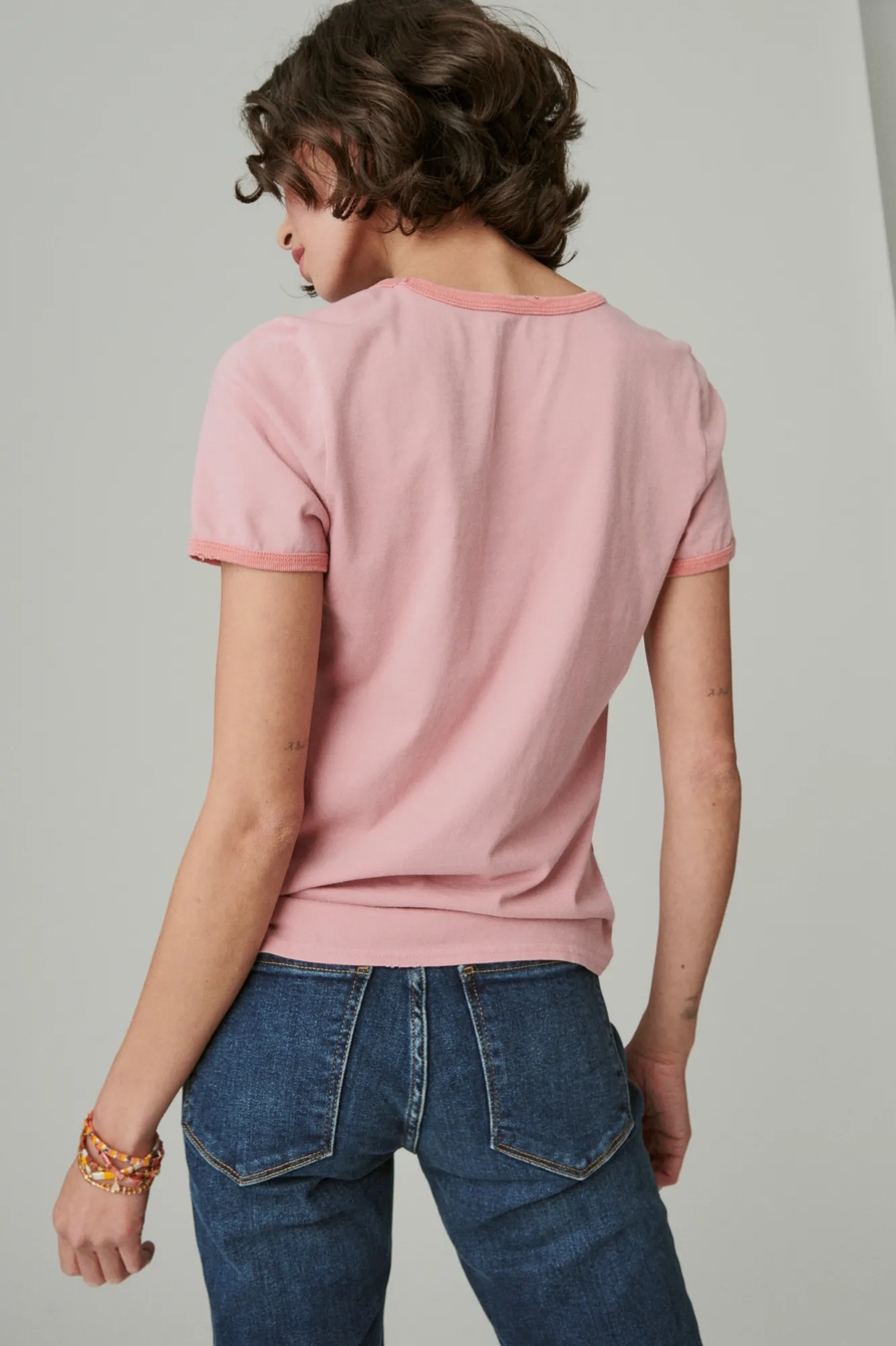 LUCKY THREE CLOVERS RINGER TEE, image 3