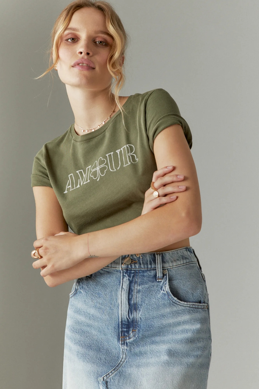 AMOUR STENCIL CLASSIC CREW TEE, image 2