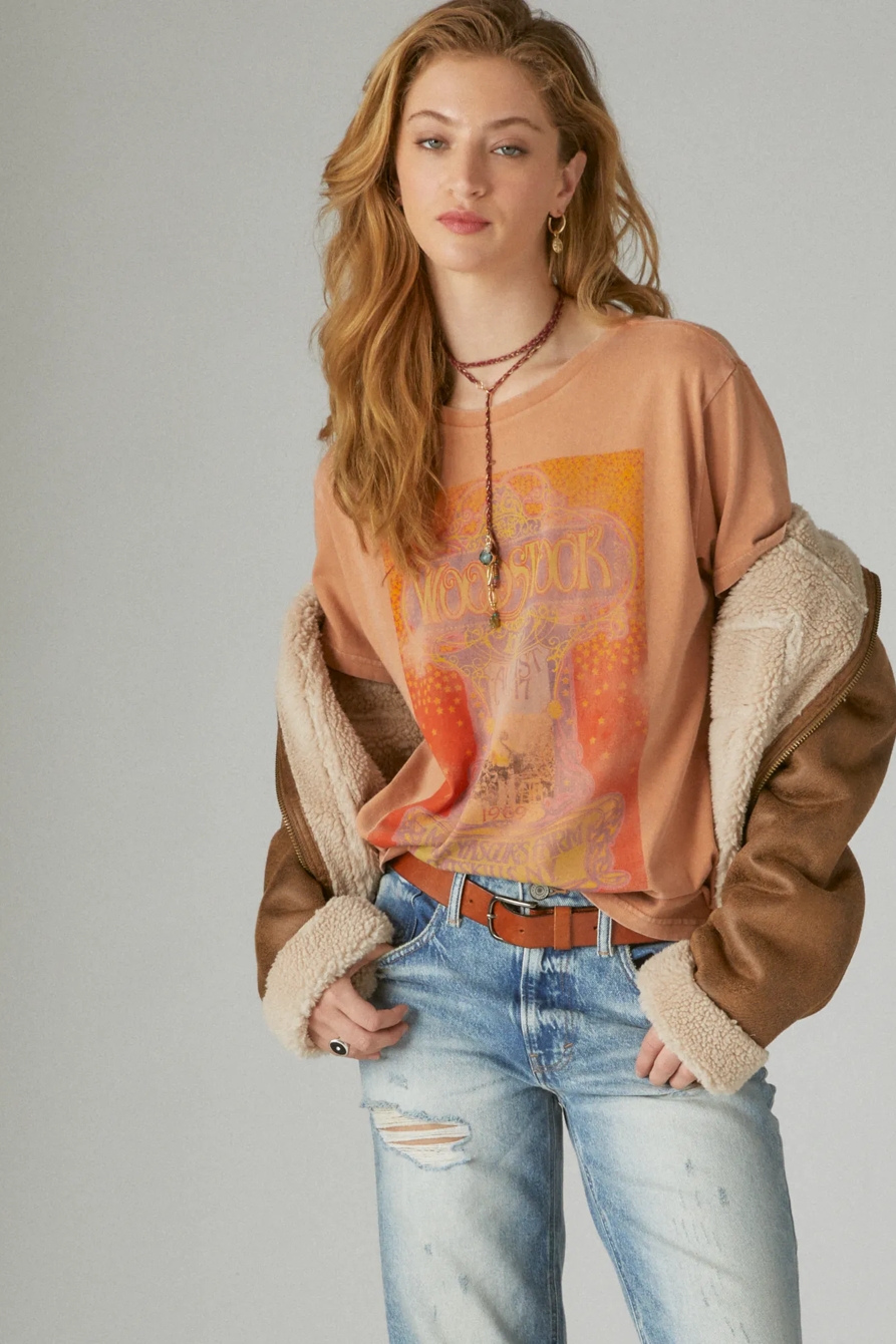 WOODSTOCK POSTER BOYFRIEND TEE, image 3