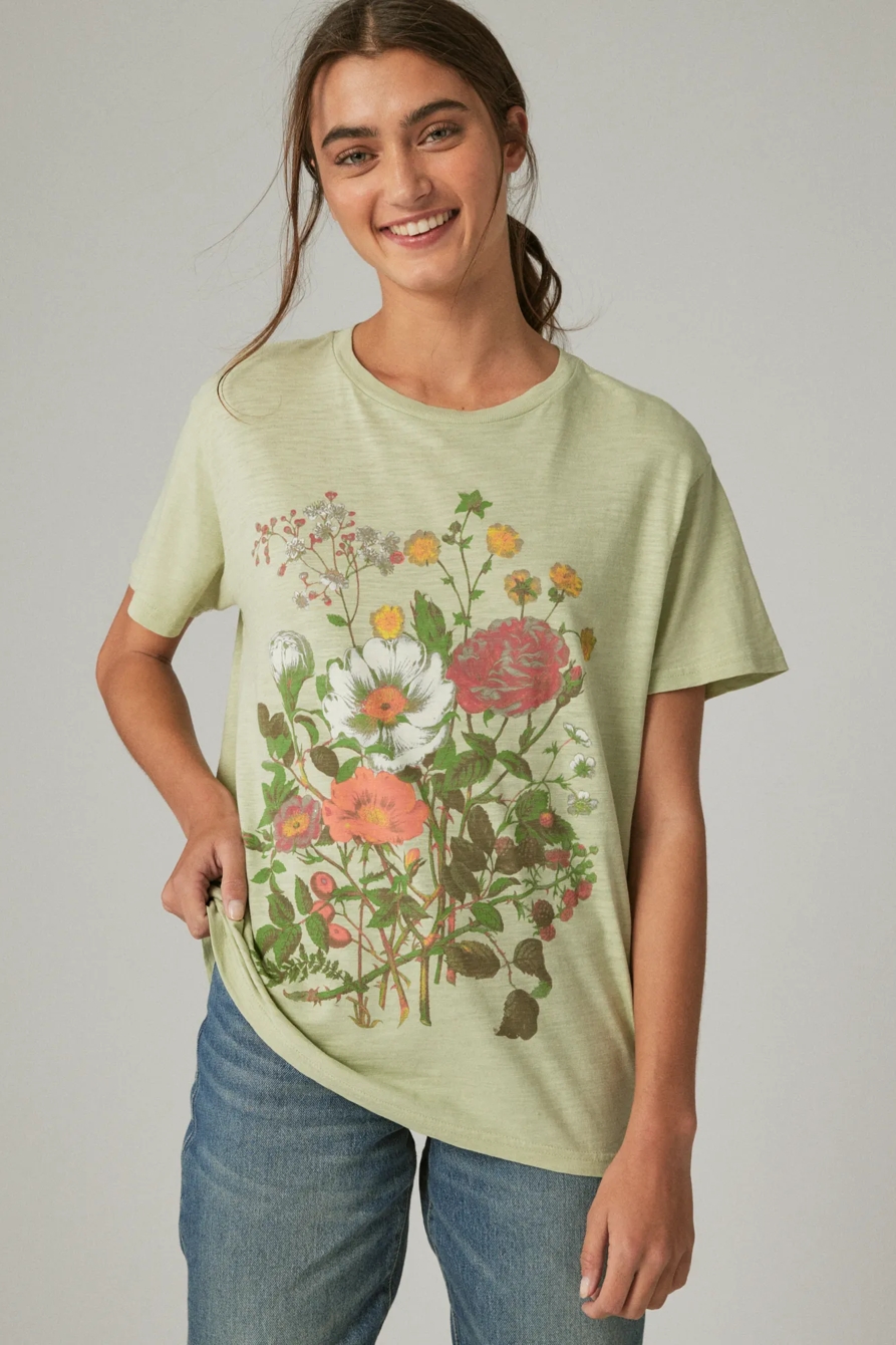 ROMANTIC FLORAL BOYFRIEND TEE | Lucky Brand