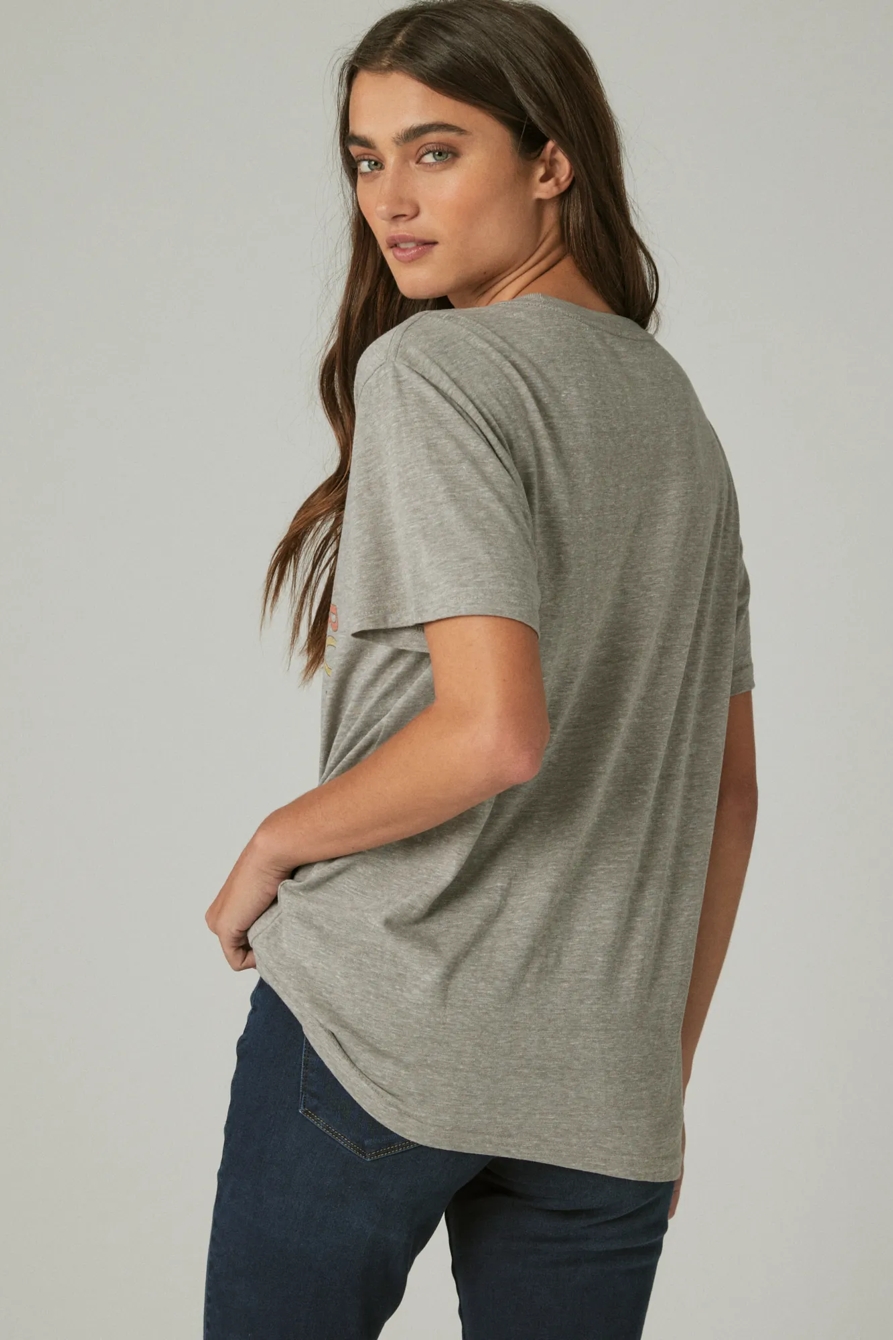 FOLK FLORAL BOYFRIEND TEE, image 3