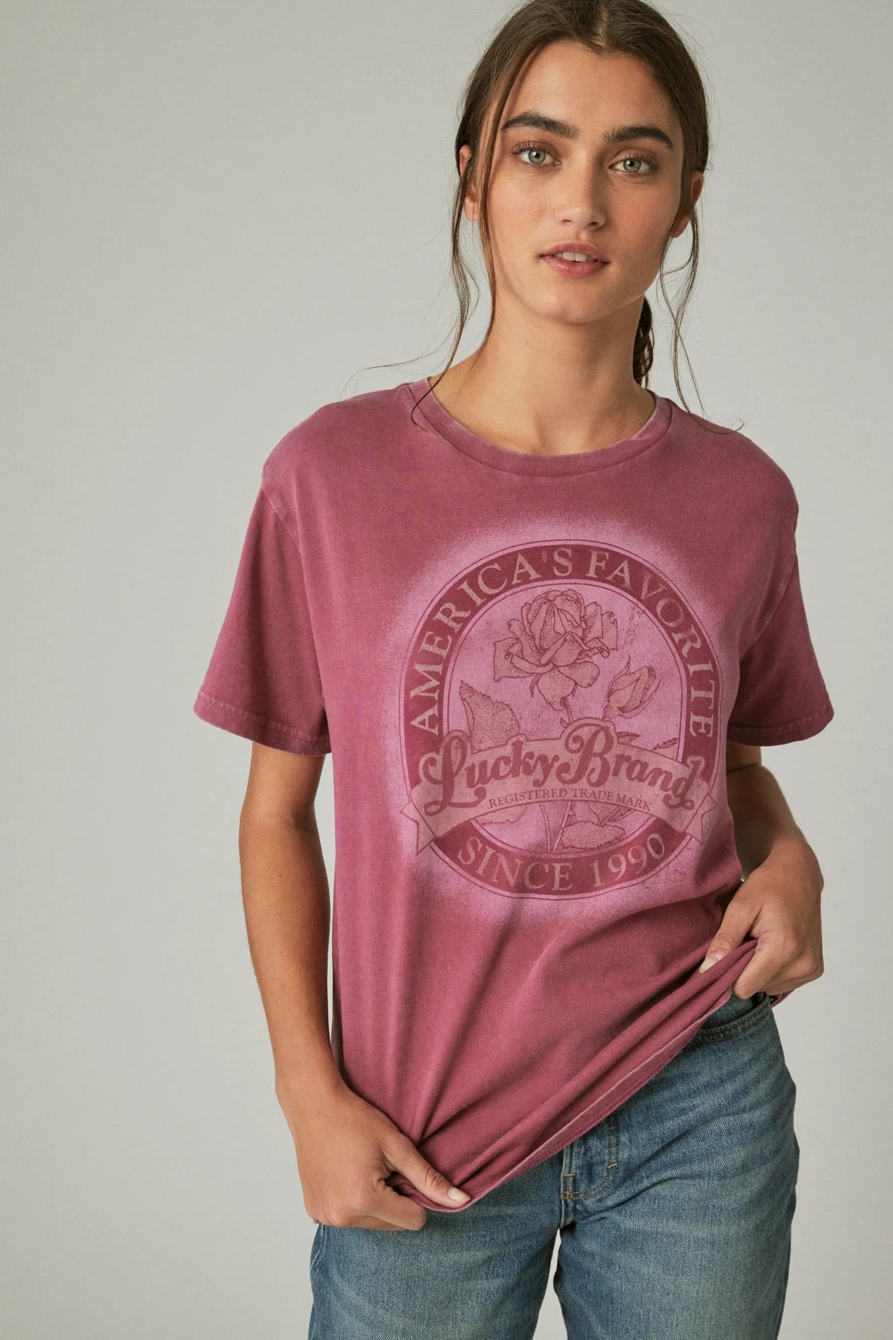 90'S LUCKY ROSE BOYFRIEND TEE, image 3