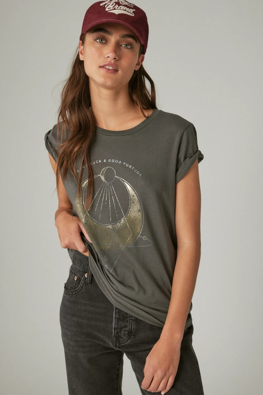 GOOD LUCK MOON CLASSIC CREW TEE, image 2