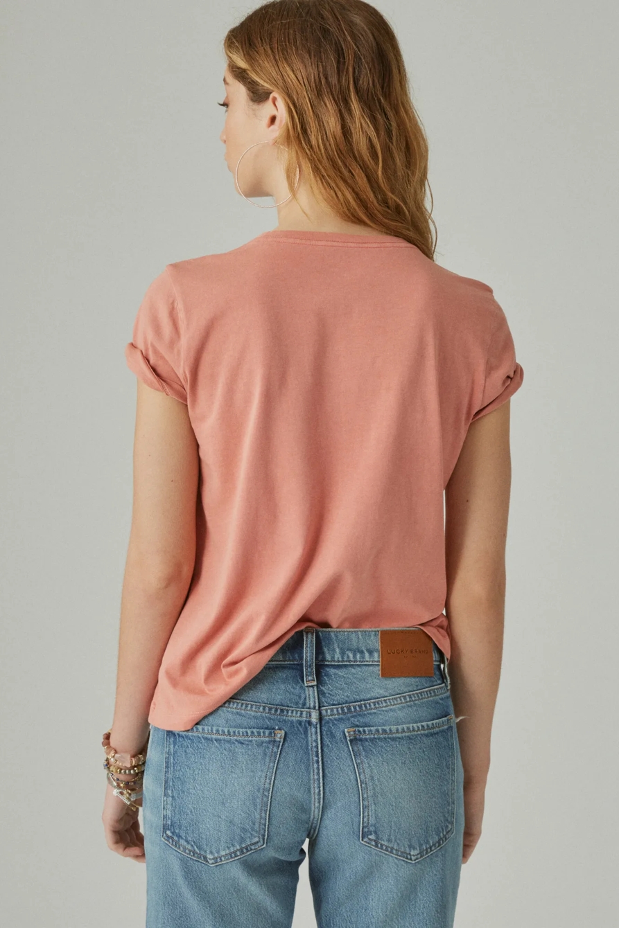 EMBROIDERED SUN CLASSIC CREW TEE, image 3