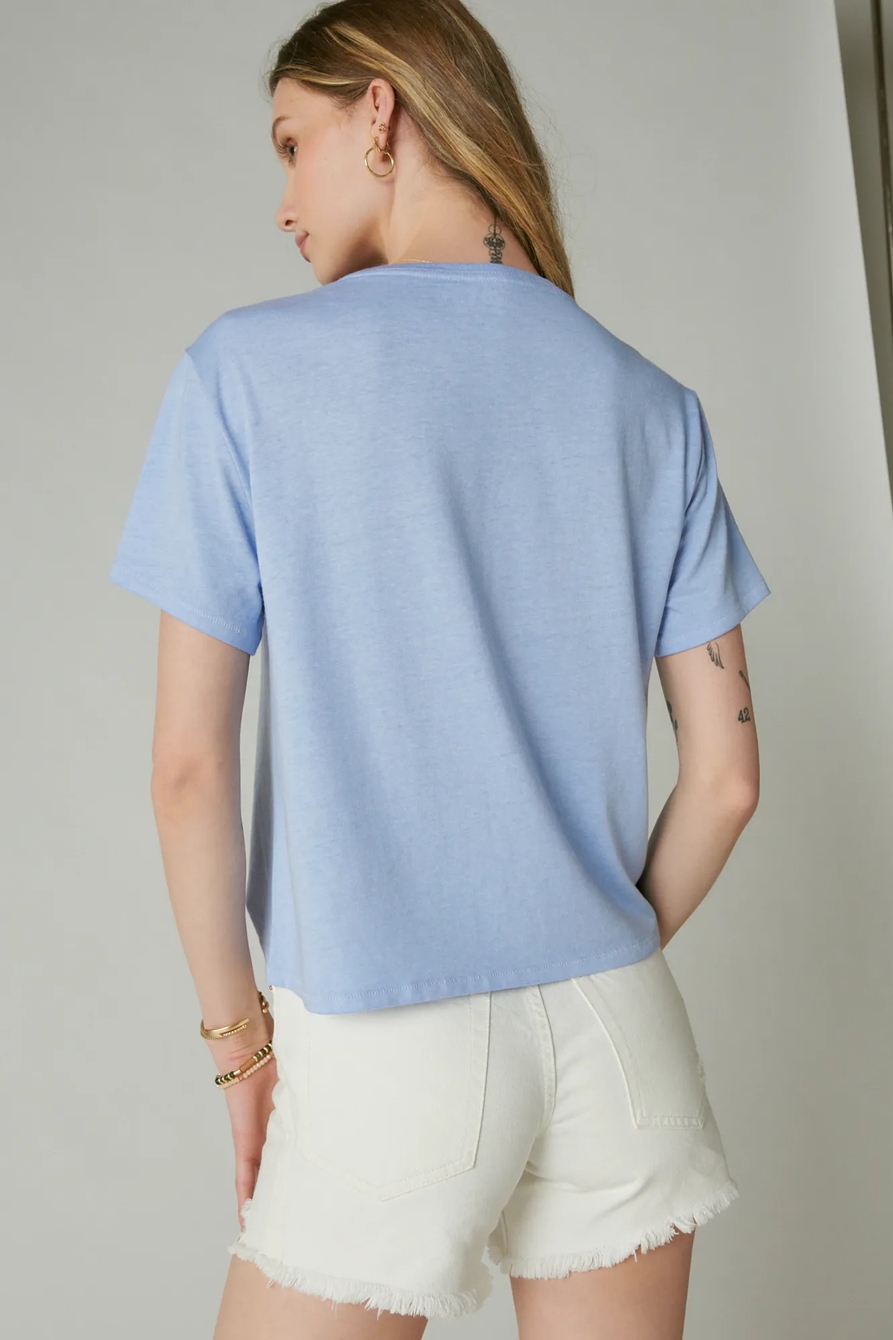 MONOTONE FLORAL CROP TEE, image 3
