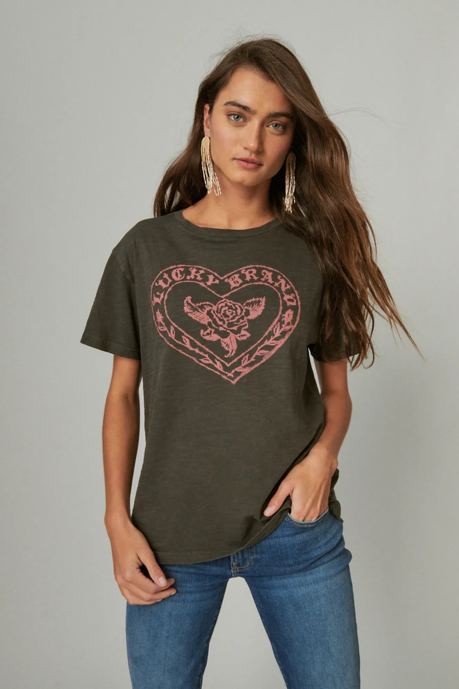 LUCKY STAMP BOYFRIEND TEE, image 2