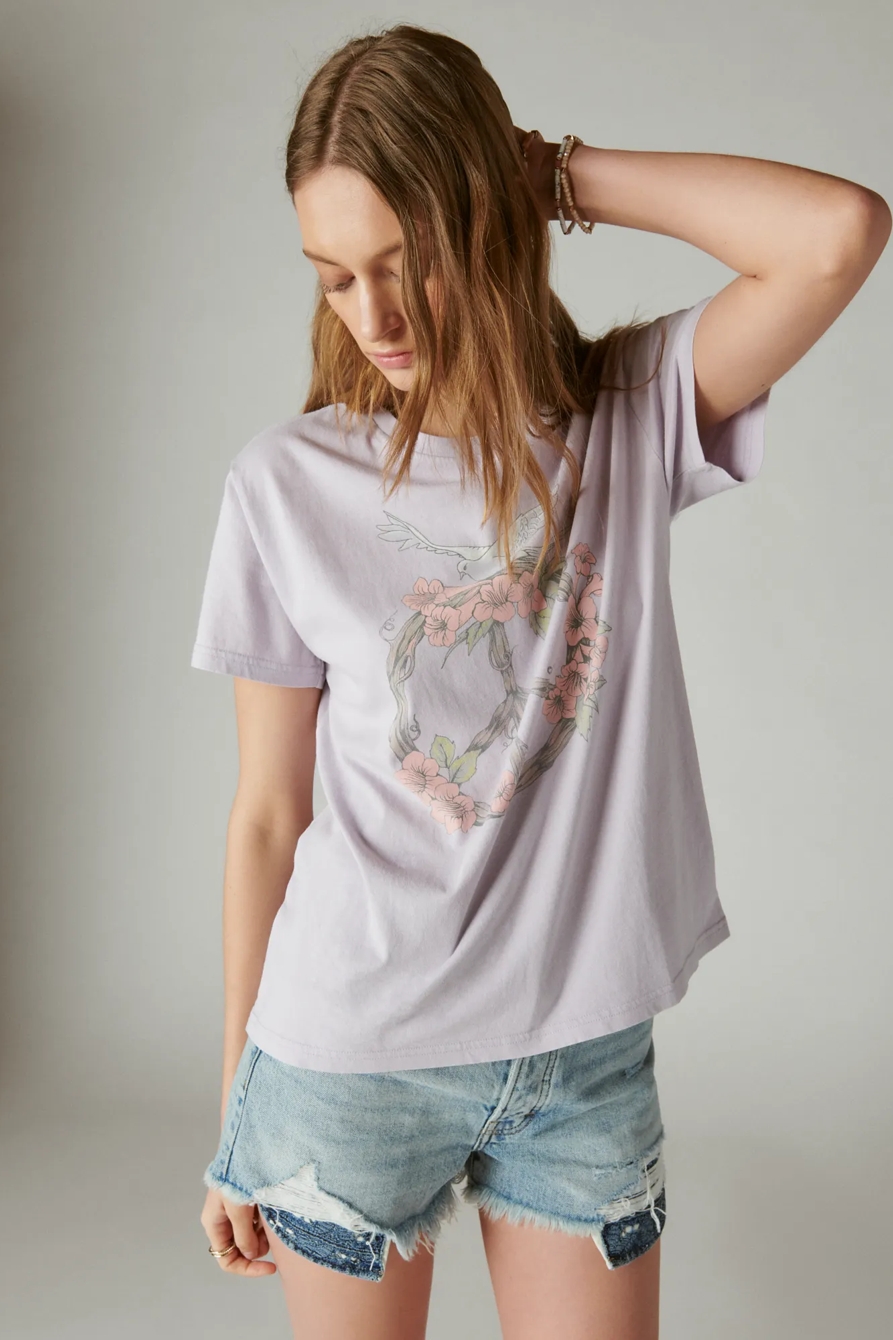 PEACEFUL DOVE BOYFRIEND TEE, image 1