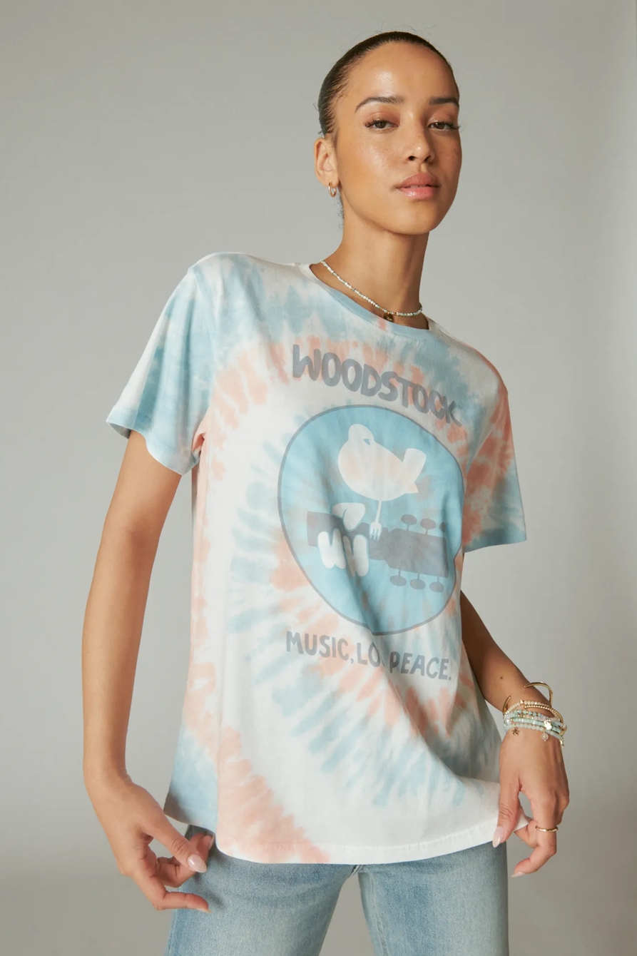 WOODSTOCK TIE DYE BOYFRIEND TEE, image 2