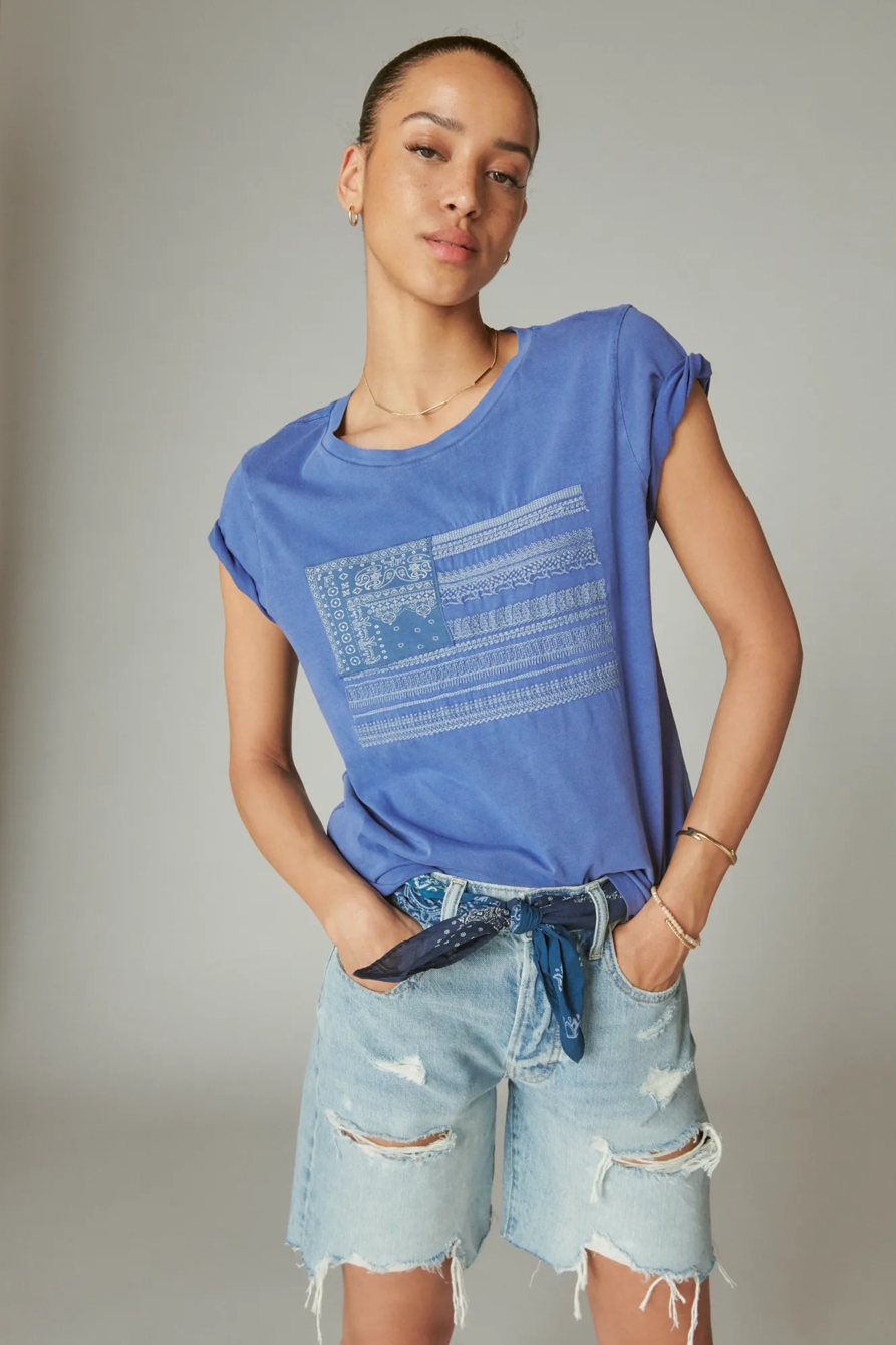 BANDANA FLAG EMB CLASSIC CREW, image 2