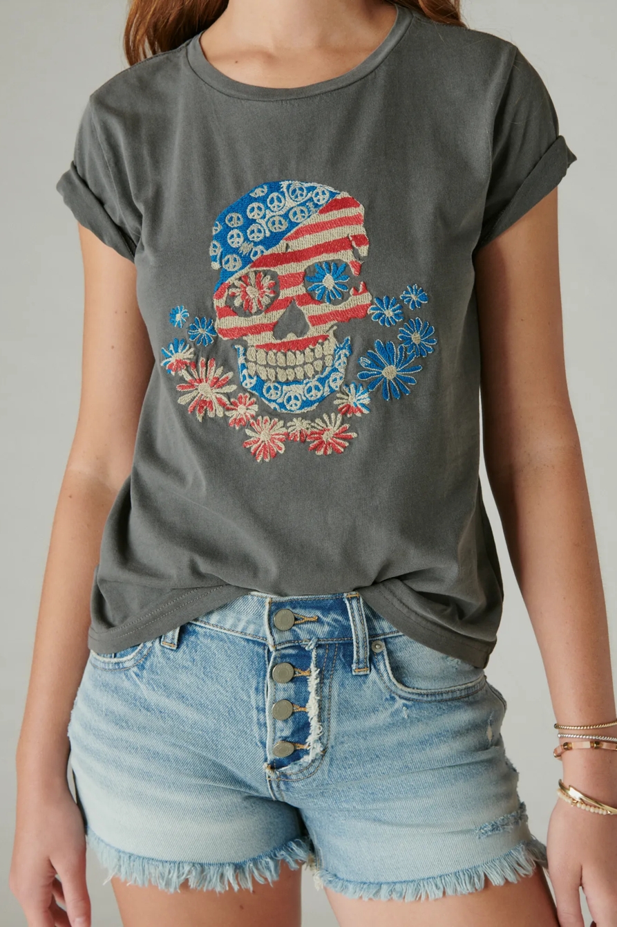 FLOWERS SKULL CLASSIC CREW, image 2
