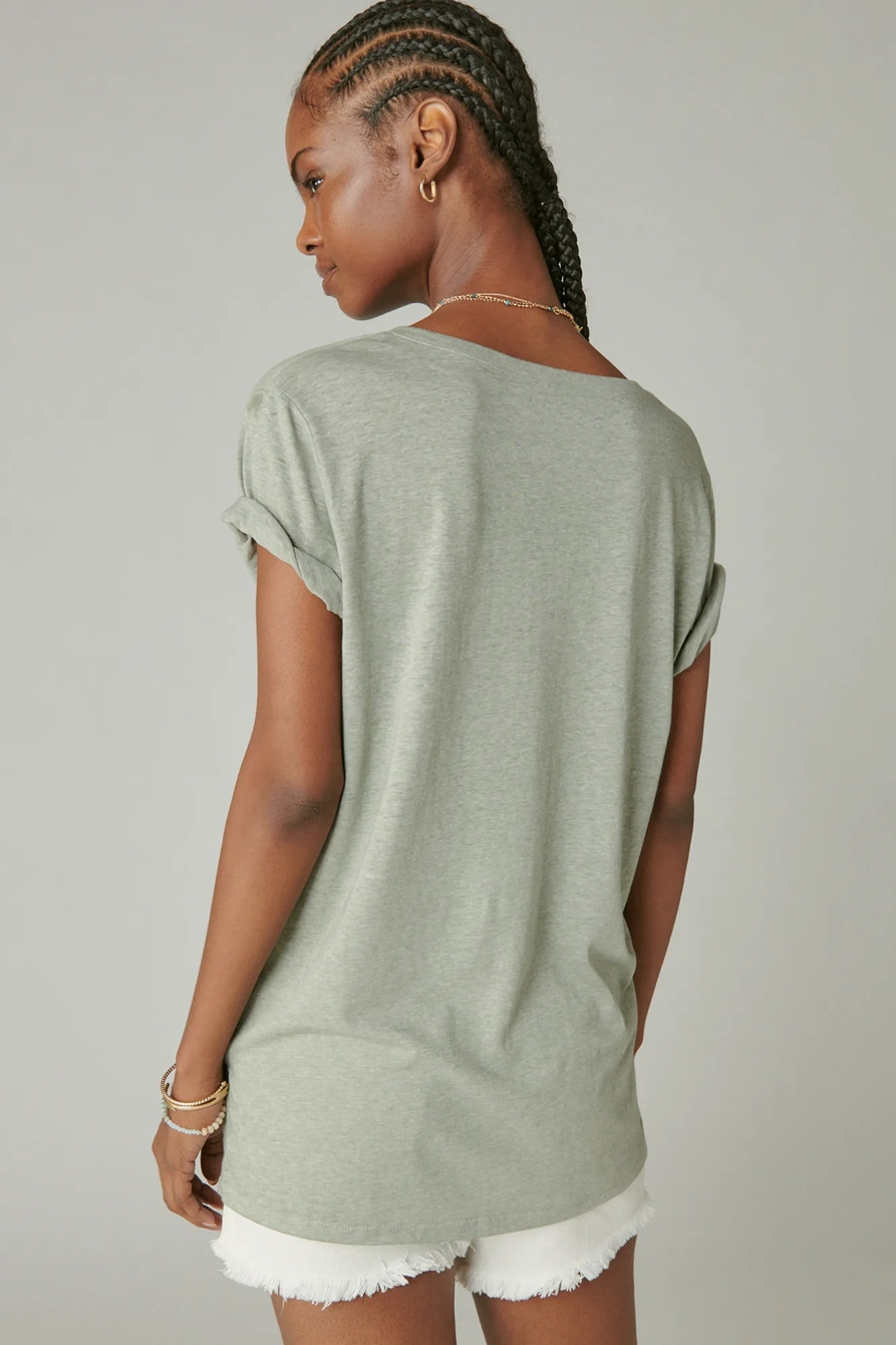 V NECK TEE, image 3