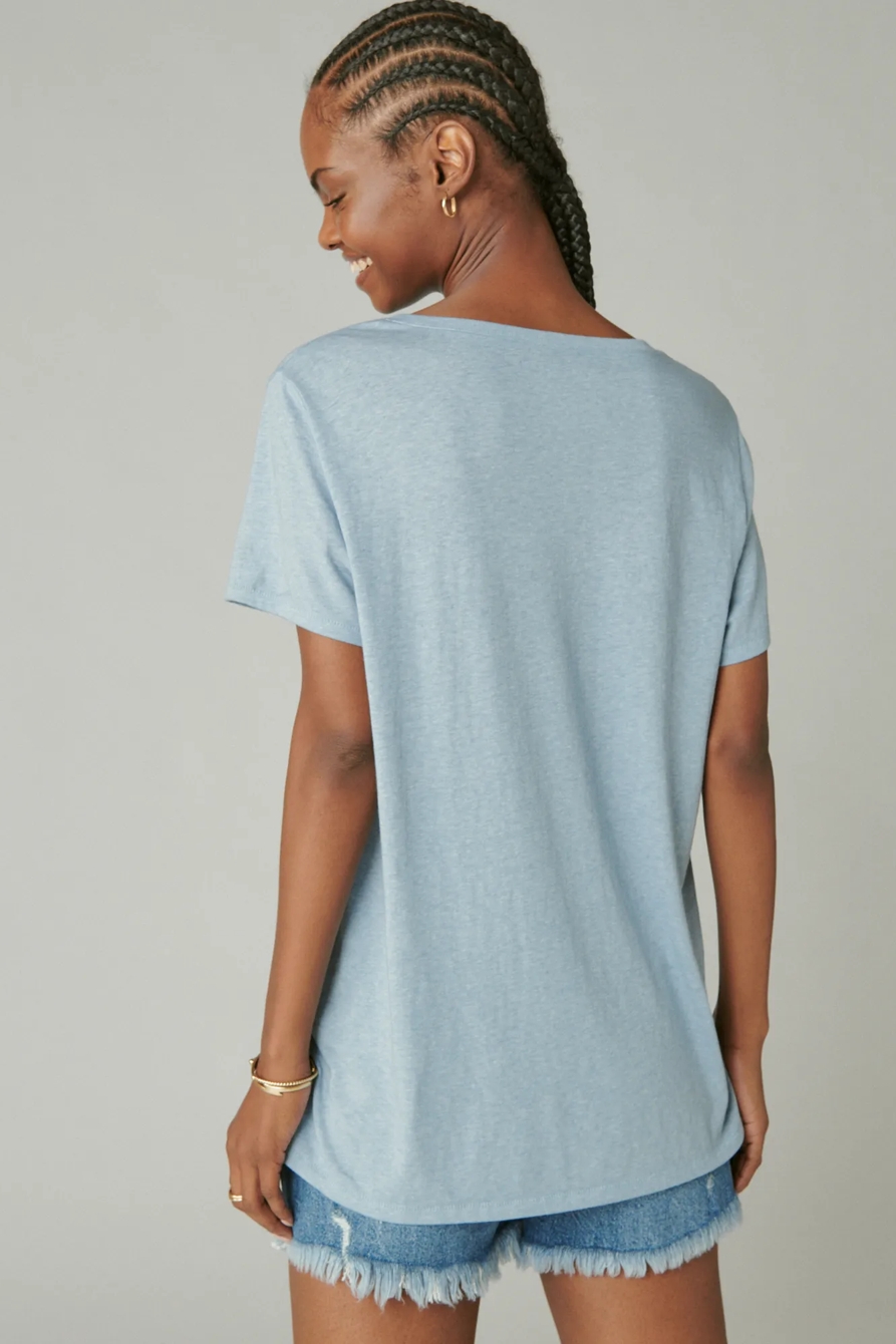 V NECK TEE, image 3